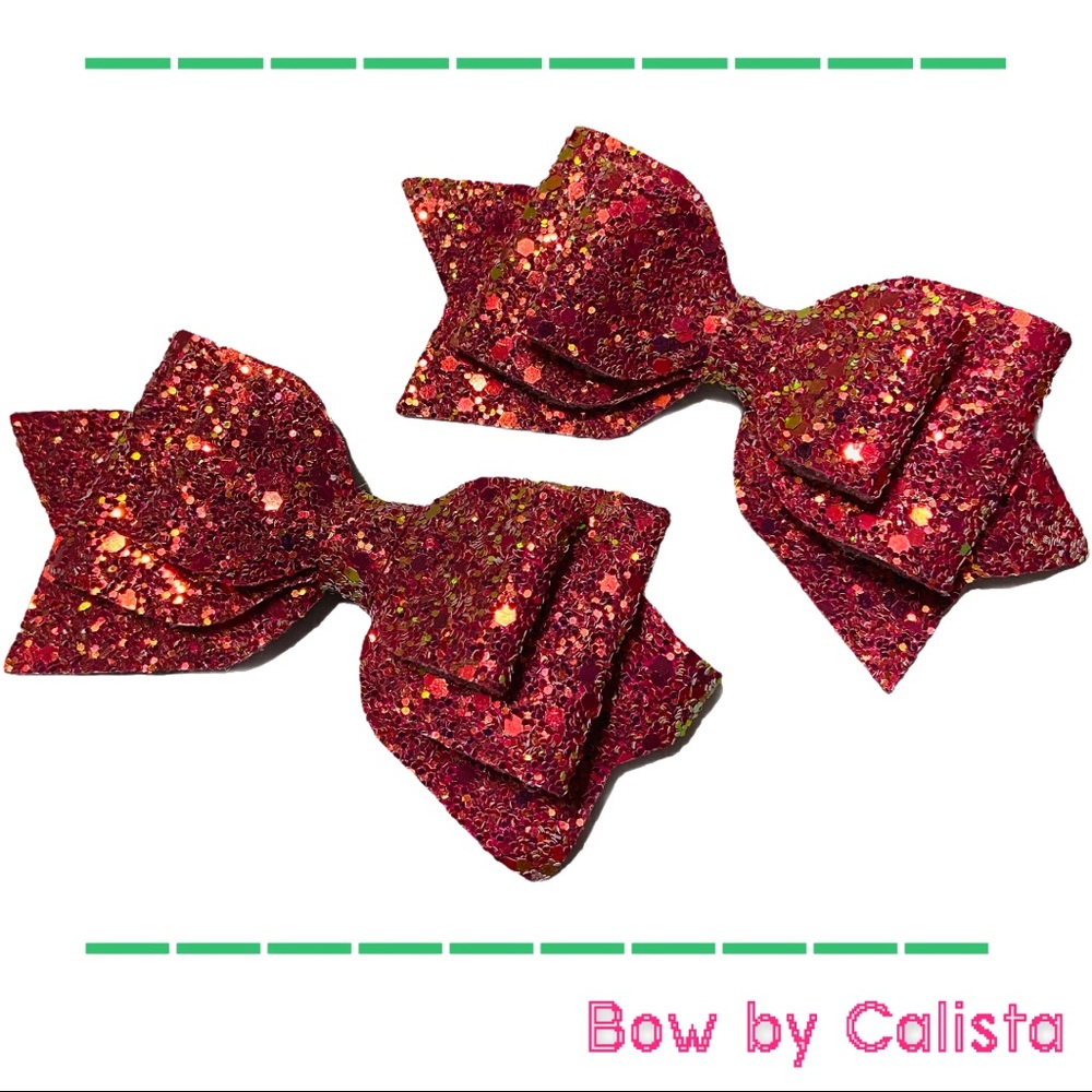 Bow by Calista - Holiday Red-ish Pink / 2-pack